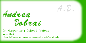 andrea dobrai business card